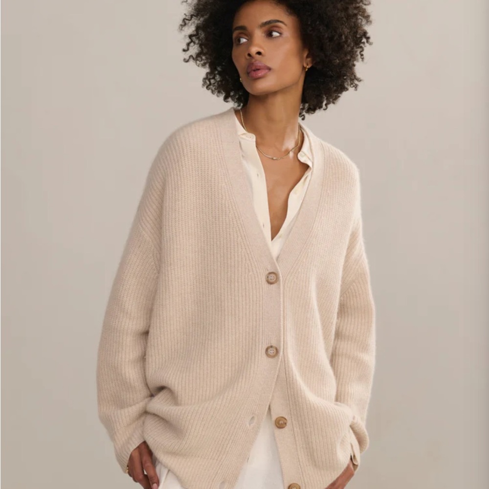 Jenni Kayne Soft Blue Cashmere Cocoon Cardigan Sweater